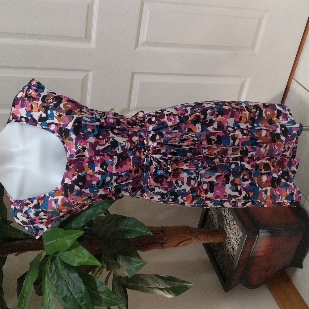 Bar III Women's Button Down Sleeveless Dress W/Belt Size Medium
